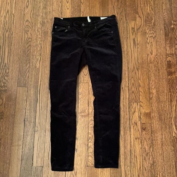 Rag & Bone 28 *VELVET* Stretch Capri Zipper Ankle Capri Jeans - Picture 2 of 12